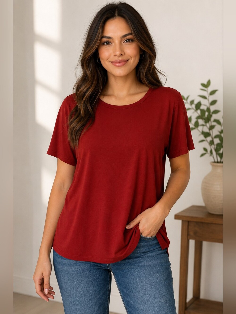 🫑 Time And Tru Women's Thick Weighted Comfort Tee – XXXL